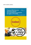 Proyecto EDIA : recursos educativos abiertos para aprendizaje por proyectos de inglés en 2 ̂ de ESO "what a digital world!".