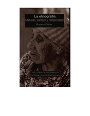 La etnografía: método, campo y reflexividad